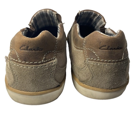 Clark's Men's Tan Slip On Suede Shoes Size 10M Pre-owned - Picture 11 of 11